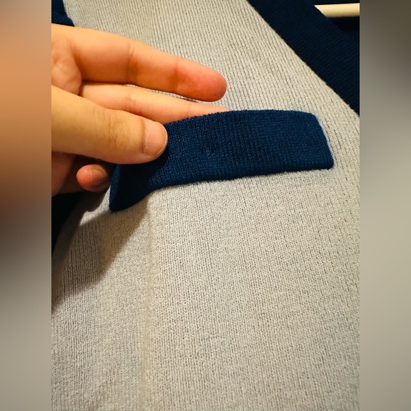 ST. JOHN $350 by Marie Gray Santana Knit Royal Blue Button collection cardigan. - Picture 11 of 14